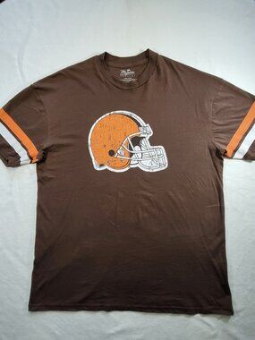 Cleveland Browns Sanders #12 Majestic Threads XL Brown Graphic‎ Tee